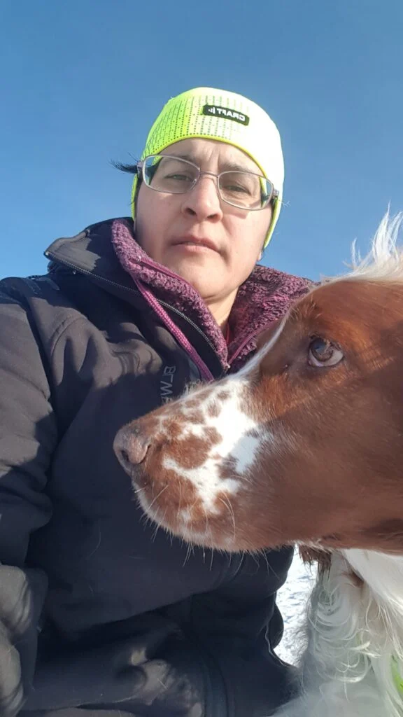 linnea with dog